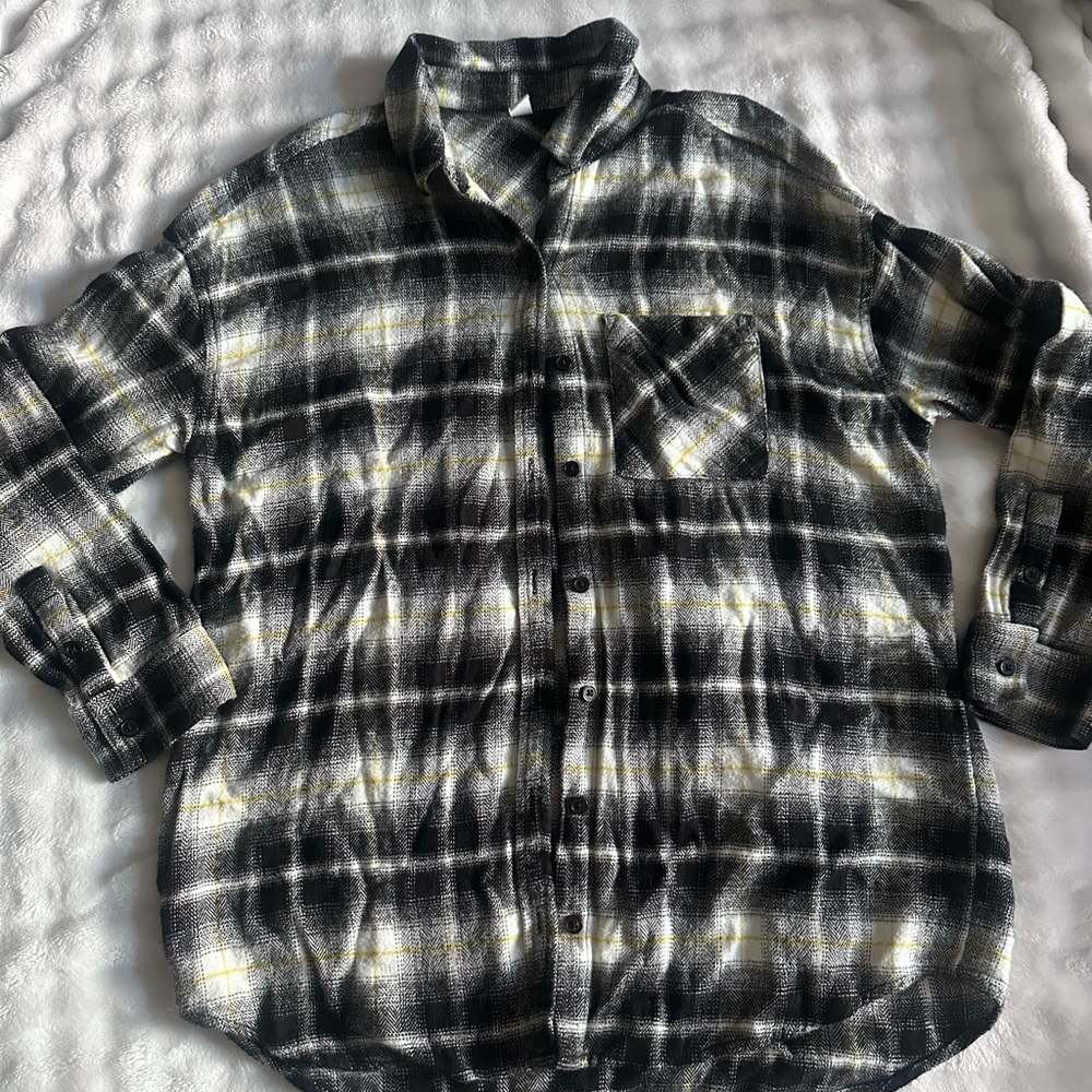 BP Black and Yellow Plaid Shirt